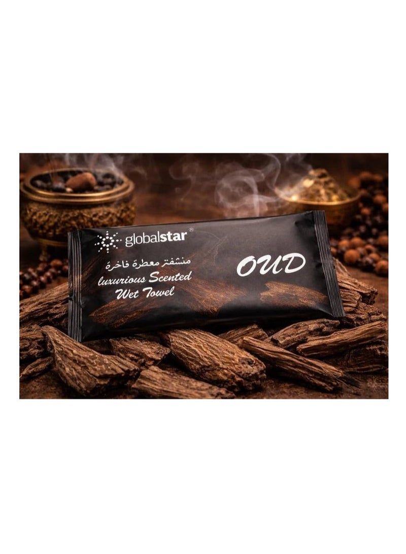 Globalstar Oud Luxurious Scented Wet Towels – Refreshing Pack of 5 - Image 3