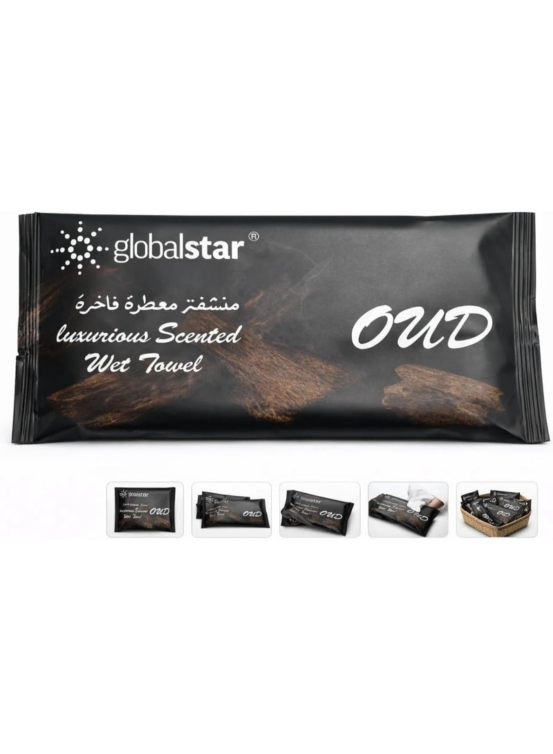 Globalstar Oud Luxurious Scented Wet Towels – Refreshing Pack of 5 - Image 5