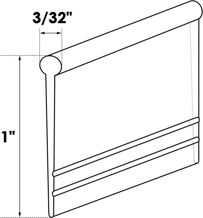 Tondiamo ختم أسفل باب الدش Tondiamo 2 رول شفاف بديل من السيليكون لأجزاء الحمام والمطبخ 74 بوصة إجمالاً - Image 2
