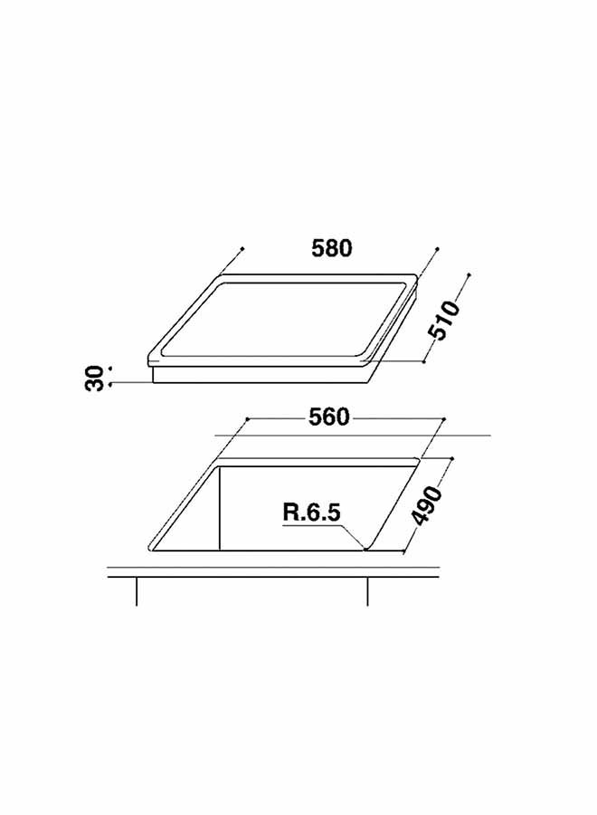 ويرلبول موقد غاز مزود بأربع شعلات GMM64T0/IX ستيل - Image 2