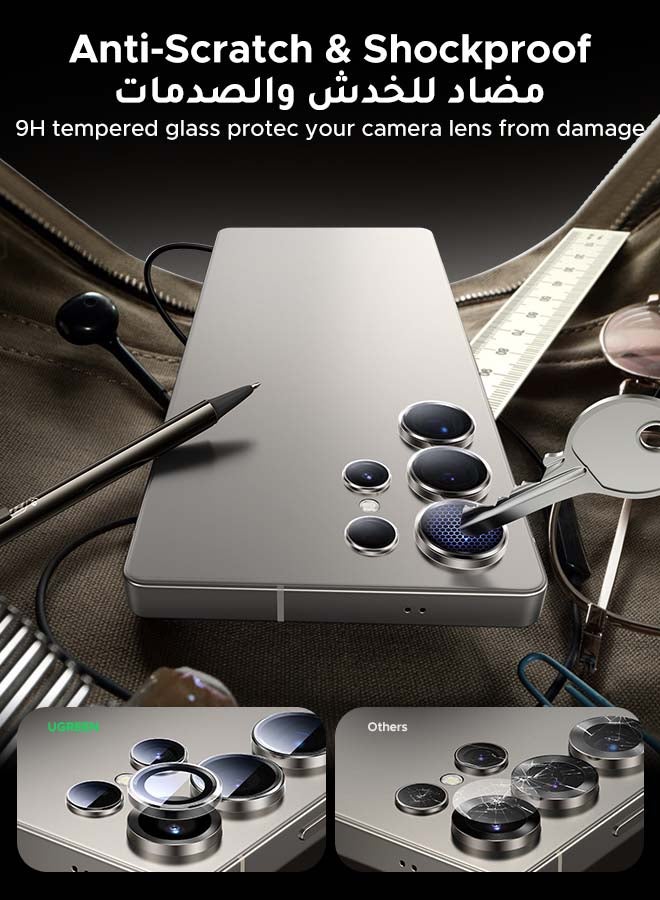 Ugreen Samsung Galaxy S25 Ultra Camera Lens Protector, HD Anti-Glare, Case Friendly, Ultra Color Reproduction, Ultra-thin 9H Tempered Glass, Scratch-Resistant, Individual Lens Protector Easy Installment - Image 3