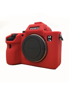 Generic A73 A7RM3 A7R3 A7MIII A7III Micro Single Camera Case Silicone Case Protective Soft Leather Case-Color:Red  - Image 1