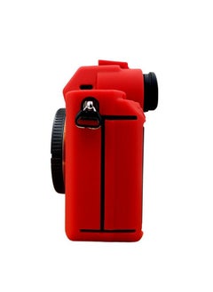 Generic A73 A7RM3 A7R3 A7MIII A7III Micro Single Camera Case Silicone Case Protective Soft Leather Case-Color:Red  - Image 5