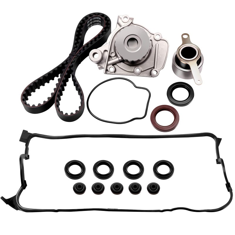 ASTOU Timing Belt Kit wWater Pump Fit for Honda for Civic 16L 19962000 for Honda for Civic del Sol 16L 19961997 Replace Timing Belt OEM PCITS26224