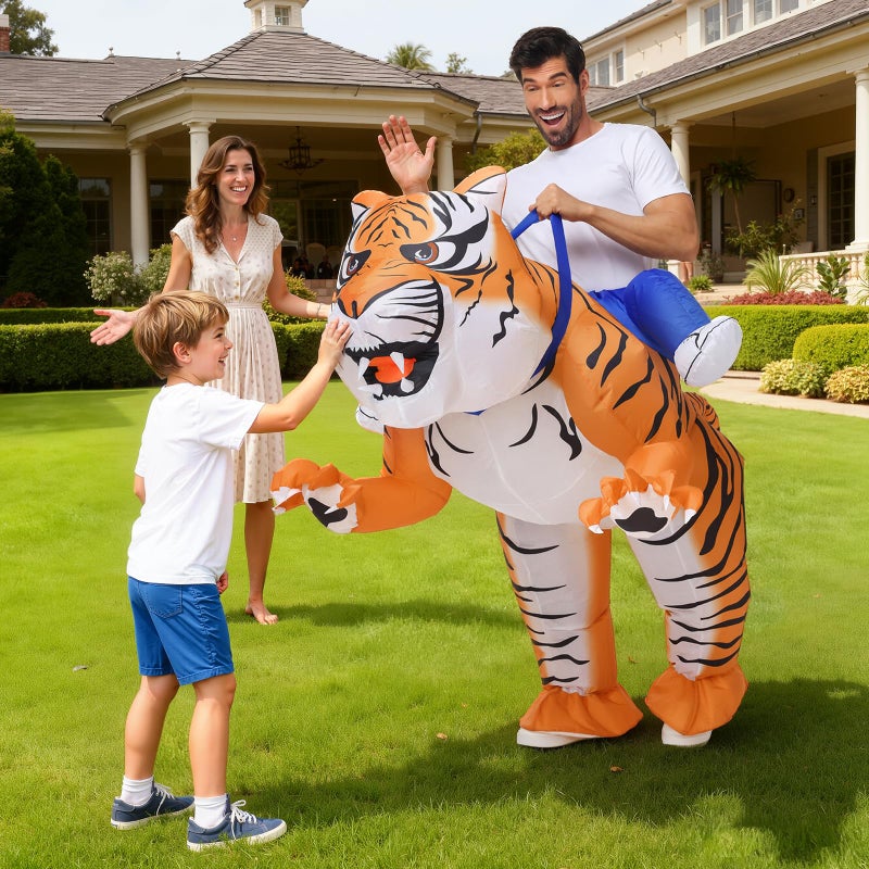 Spinosaurus Inflatable Tiger Costume for Adult Inflatable Christmas Costume Halloween Blow Up Animal Costumes for Woman Men - Image 3