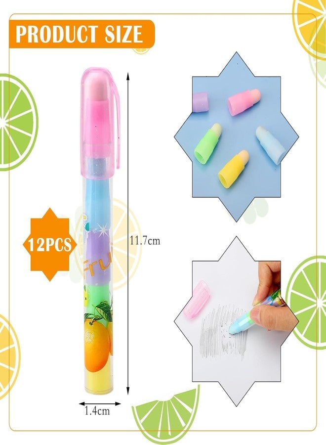 Radiance Stacking Pen Type Erasers for Kids | Set of 12 Colorful Pencil Erasers | Fun Stationery Supplies for School & Home Use (Random Design & Color, No Color Choice) - Image 3