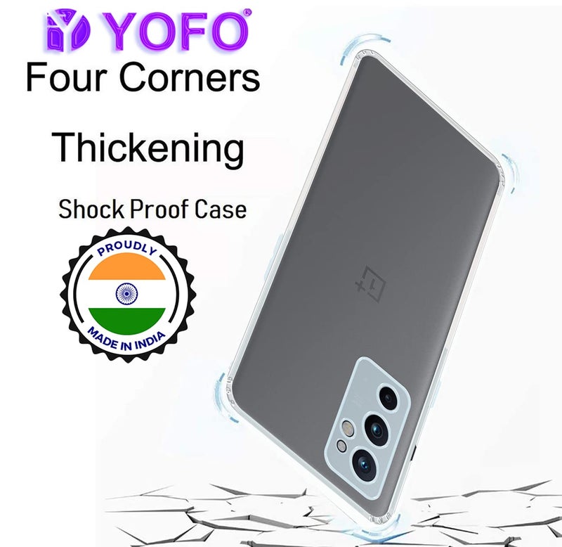 YOFO Back Cover for OnePlus 9RT (5G) (Flexible|Silicone|Transparent|Camera Protection|DustPlug) - Image 4