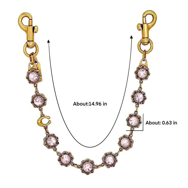 SOPKTA Bag Charms, Bag Charm Chain, Purse Charms for Handbags,flower-shaped women's purse chain - Jin - Image 3
