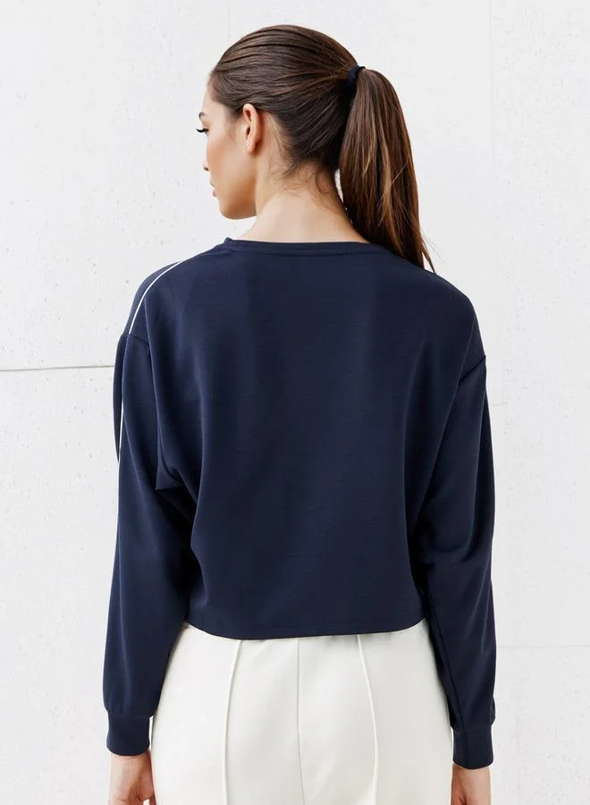 Splash Active Piping Detail T-shirt with Long Sleeves