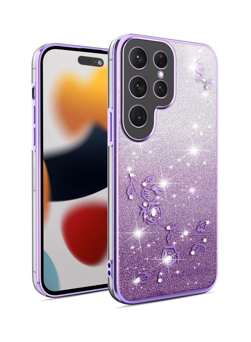 عام غطاء متوافق مع هاتف Samsung Galaxy S25 Ultra - غطاء TPU مرن مضاد للصدمات، غطاء مذهب لامع بمظهر متقن، غطاء براق - Image 1