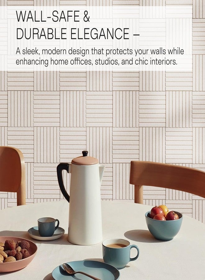 ماكسجير ألواح فلين كبيرة للجدران من ماكس جير، مقاس 36 × 24 بوصة، بلاطات لوحة إعلانات من اللباد بلون بني فاتح لتزيين المكاتب، عبوة من 6 بلاطات جدارية من اللباد مع ألواح شرائح، لوحة دبابيس لتنظيم جدران المنزل - Image 3