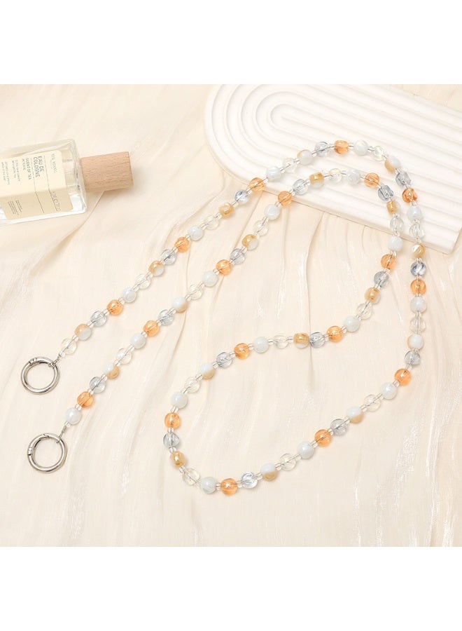 NIBEMINENT Beaded Phone Lanyard, Anti Lost Removable Wrist Strap,K620 Uv Bead Bow Bracelet Pendant, Phone Keychain Lanyard