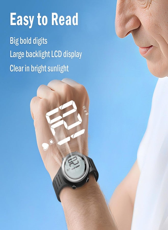 EZON Heart Rate Monitor and Chest Strap, Exercise Heart Rate Monitor, Sports Watch with HRM, Waterproof, Stopwatch, Hourly Chime T007 - Image 4