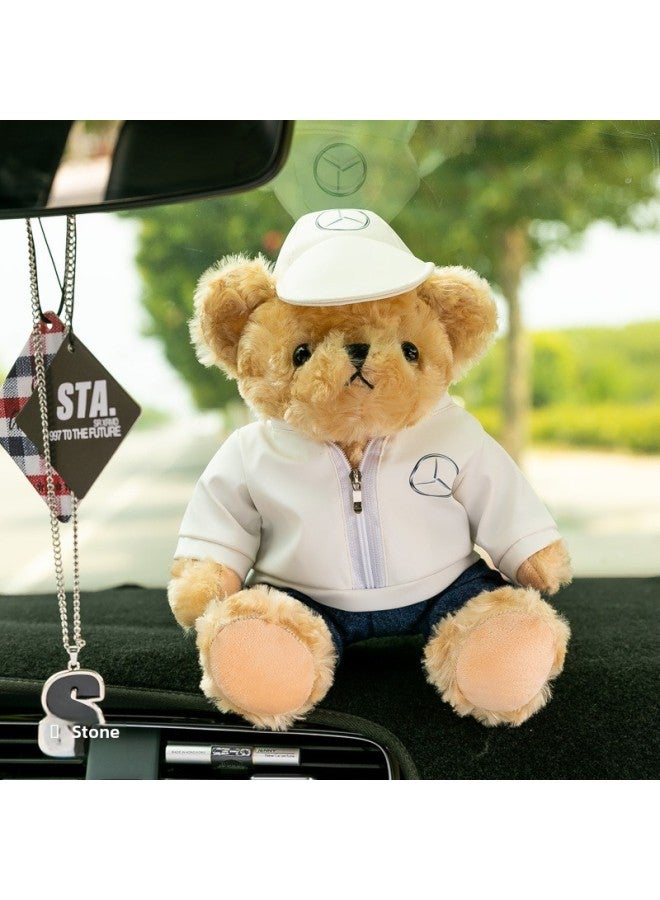Car Bear Doll Mercedes-Benz BMW Audi Hongmeng Zhixing Doll Plush Toy Teddy Bear 4S Shop Gift-Specifications:25cm-Color:White Warranty Car Logo Bear  - Image 4