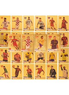 zenvo X 55 PCS Gold Foil World Football Cards, Soccer Trading Cards, Gold Foil Edition, No Duplicates  - Image 1