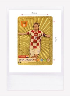 zenvo X 55 PCS Gold Foil World Football Cards, Soccer Trading Cards, Gold Foil Edition, No Duplicates  - Image 5