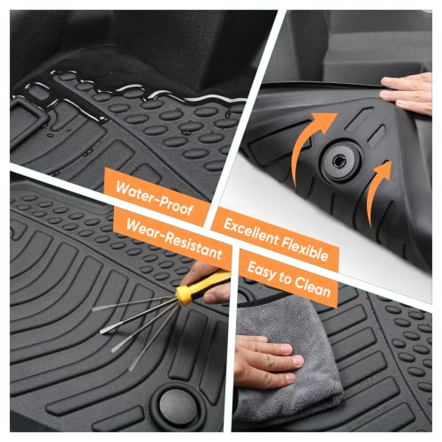 DrCarNow Floor Mats for Ford Fusion 2020 2019 2018 2017 (Not Hybrid), Trunk Cargo Liners Custom Fit Mat for Fusion Accessories Black - Image 4