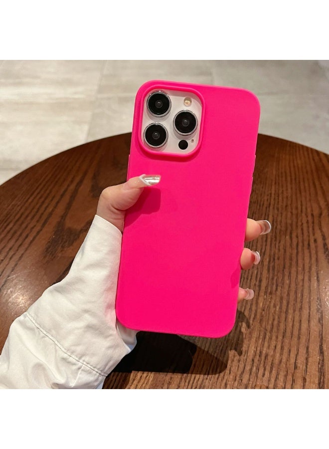 NIBEMINENT Sandblasting Protective TPU Case Cover For iPhone 14 Pro Max, Pink - Image 1