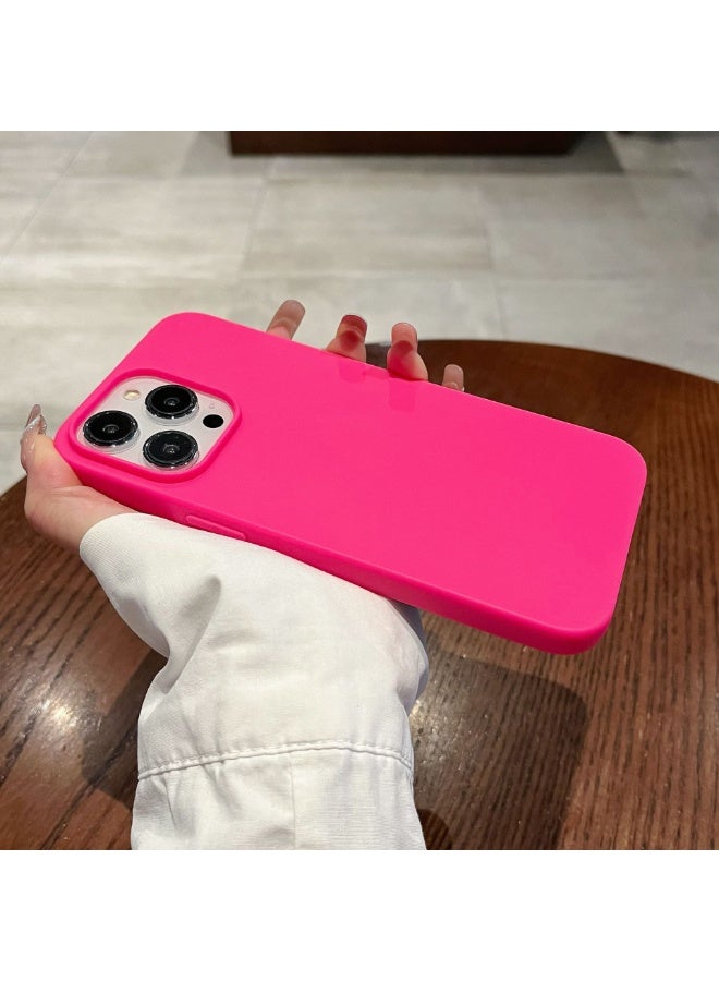 NIBEMINENT Sandblasting Protective TPU Case Cover For iPhone 14 Pro Max, Pink - Image 2