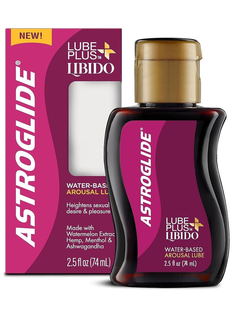 ASTROGLIDE Lube Plus Libido (2.5oz), Intimate Arousal Lube Heightens Desire and Sensitivity, Water Based Personal Lubricant - Image 1