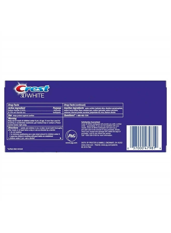 Crest 3D White Charcoal Toothpaste 4.1 Oz (116g) - Pack of 2 - Image 5