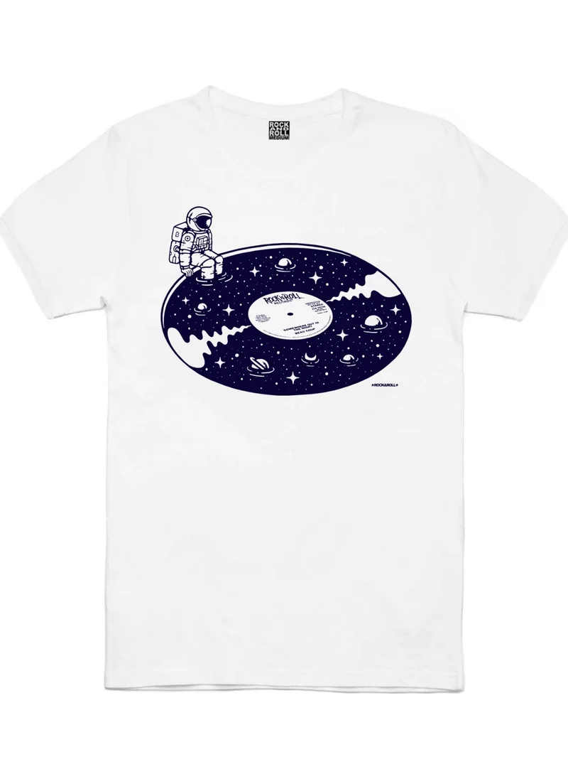 Rock&Roll 45LIK Space White Short Sleeve Men's T-Shirt