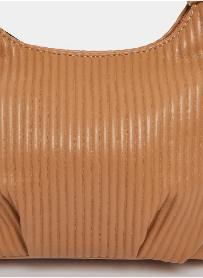 Styli Textured Mini Handbag with Detachable Strap