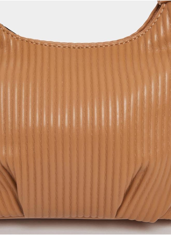Styli Textured Mini Handbag with Detachable Strap  - Image 5