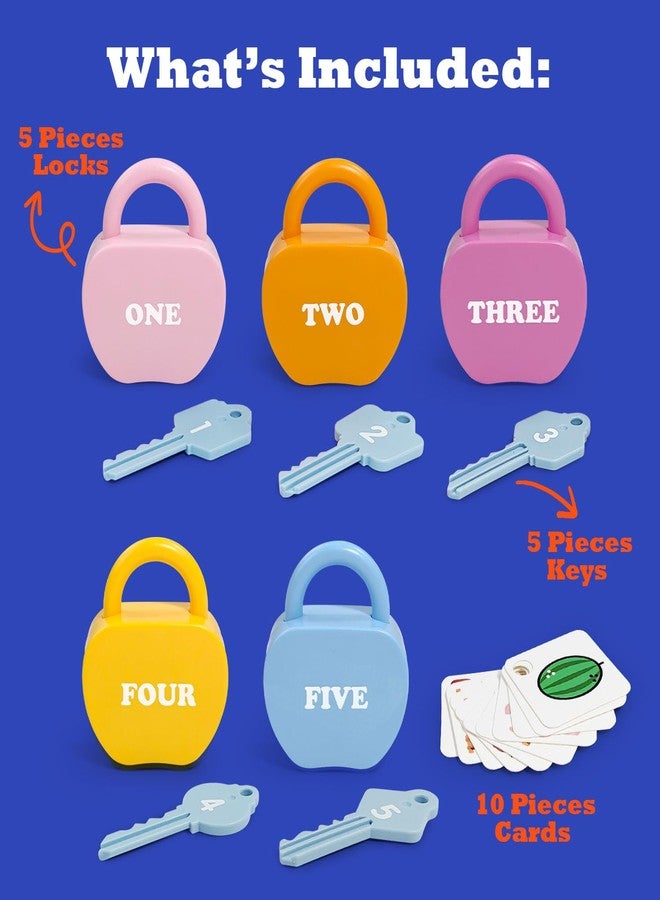 Ninigai Apple Locks with Keys for Toddlers Ages 3-5 – Montessori Number Toys for Kids for 3 Year Old | Counting Games | Preschool & Kindergarten Classroom Must Haves - Image 5