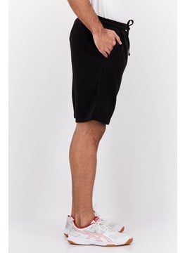 Blank Essentials Men Drawstring Embossed Brand Logo Basic Short, Black  - Image 2