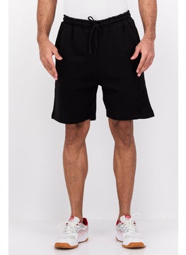 Blank Essentials Men Drawstring Embossed Brand Logo Basic Short, Black  - Image 1