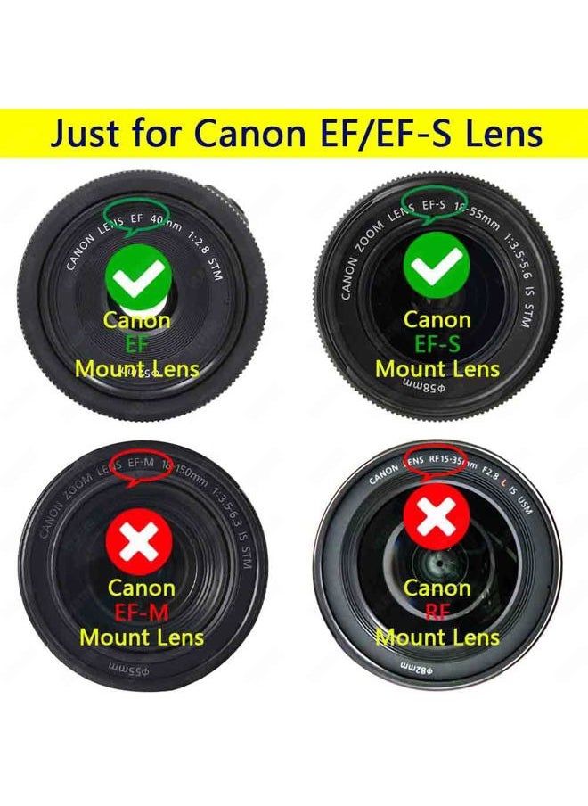 ULBTER Front Body Cap and Rear Lens Cap Cover for Canon EOS EF/EF-S Lens for Rebel T7 T6 T5 T8i T7i T6i SL3 SL2 T6S,5D Mark IV/III/II, 6D Mark II/I, EOS 90D/80D 77D 70D, 7D Mark II, 1D X Mark II  - Image 3
