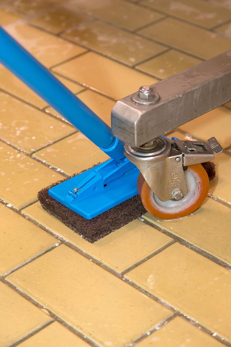Vikan 55003 Pad Holder,Floor,9" x 3.7",PP/SS,Blue - Image 4