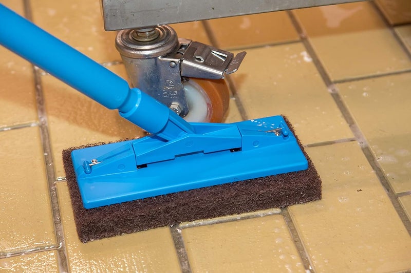 Vikan 55003 Pad Holder,Floor,9" x 3.7",PP/SS,Blue - Image 5