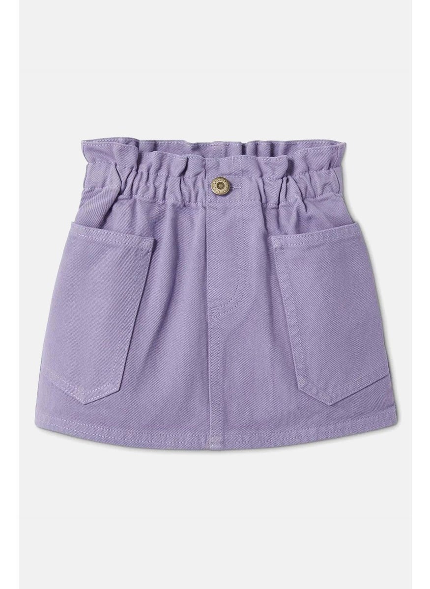 Tchibo - Kid Girls Pull,On Denim Skirt, Lilac - Image 1