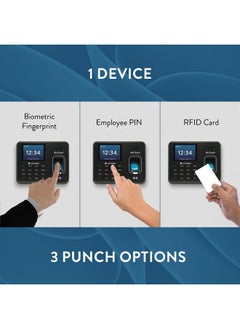 Acroprint Biotouch Self-Contained Automatic Biometric Fingerprint/Proximity Time Clock (No Monthly Fee)  - Image 1