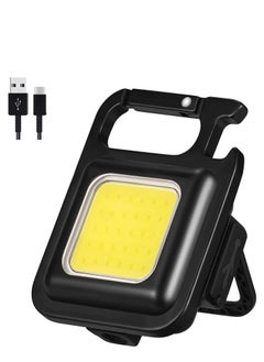 Generic Mini LED Flashlight, Rechargeable Keychain Mini Flashlight, 3 Light Modes Portable Pocket Light  - Image 1