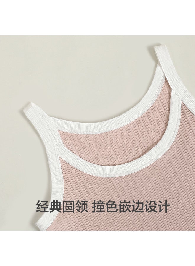 Red Bean Jacquard Vertical Striped Vest For Women, Short Sports Tank Top, Slimming Sleeveless Camisole - Image 5