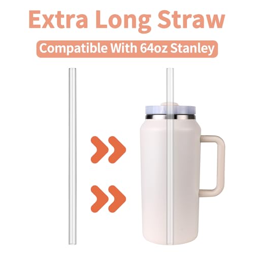 KEUYE 64oz Straw Compatible With Stanley, Extra Long Quencher, Cleaning Brush And Iceflow Flip Straw Tumbler 64 oz - Image 3
