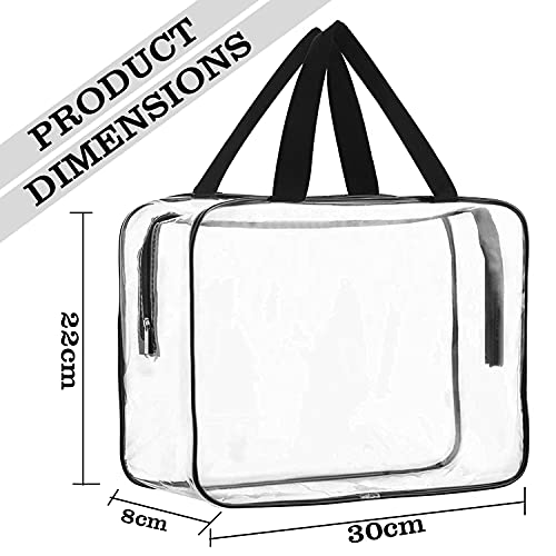 TULMAN 4 Pack PVC Transparent Travel Toiletry Bag – Cosmetic Makeup Organizer, Handbag & Kids Toy Storage, Convenient Storage Solution for Travel & Home Use – 30x22x8 CM - Image 2