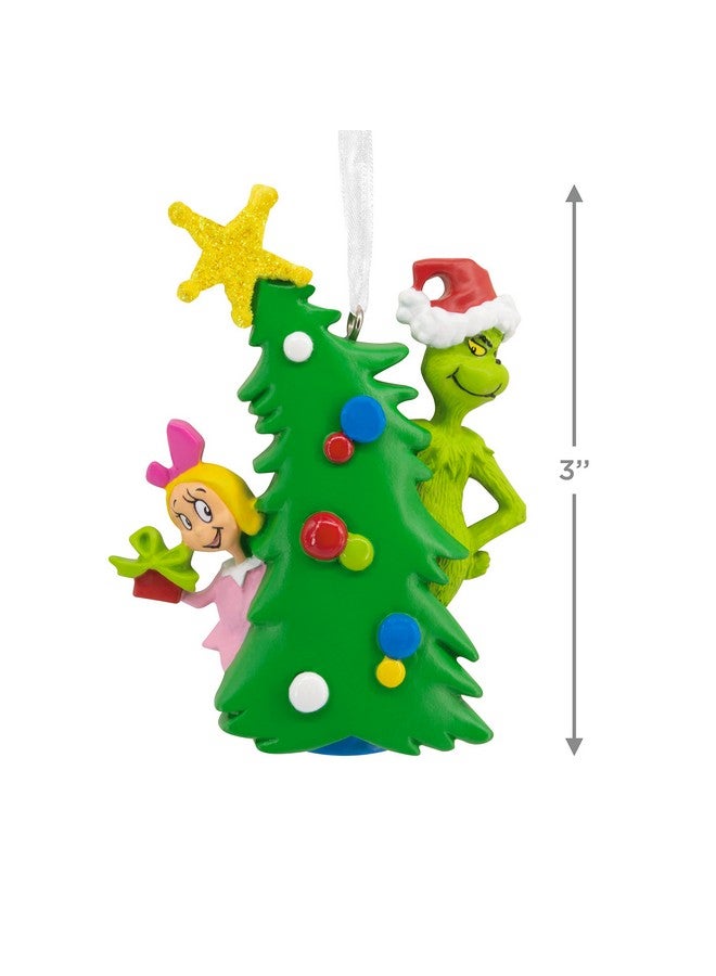 Hallmark Dr. Seuss's How the Grinch Stole Christmas! Grinch With Cindy Lou Who Christmas Ornament - Image 3