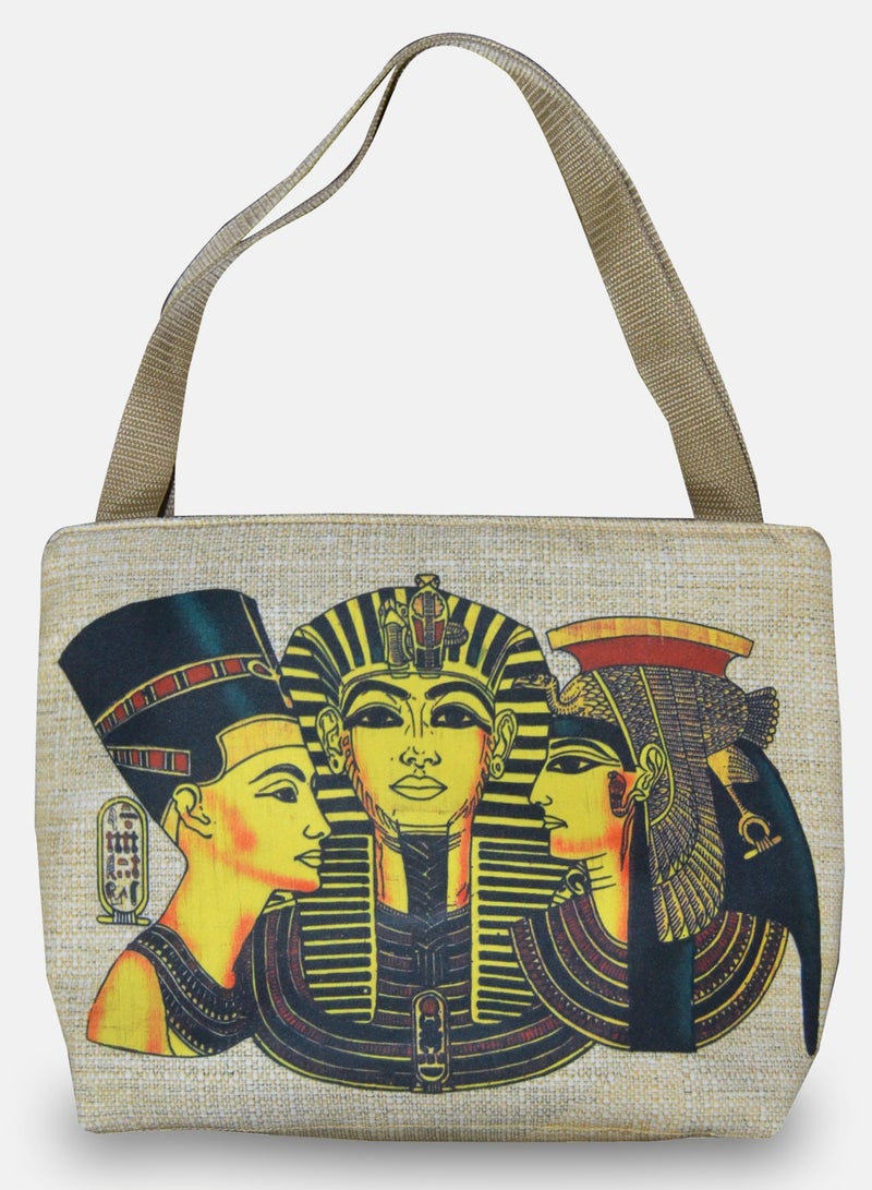 شنطة حريمى بطباعة فرعونى 43*30سم