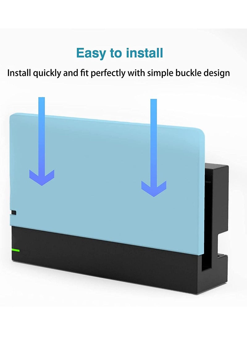 Dock Cover Anti Scratch Custom Faceplate Cover for Nintendo Switch Charging Dock for Switch Host Base Case Hard Pc Slim Shell Anti scratch No Screwdriver Installation for Switch DocK