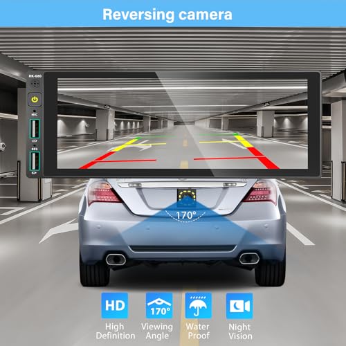 REAKOSOUND راديو سيارة مفرد DIN مع Apple Carplay و Android Auto، ستيريو سيارة DIN 6.9" راديو AM FM، راديو ستيريو مفرد للسيارات، يدعم Mirror Link، بلوتوث بدون استخدام اليدين، كاميرا خلفية، نظام ملاحة GPS، USB EQ SWC - Image 5