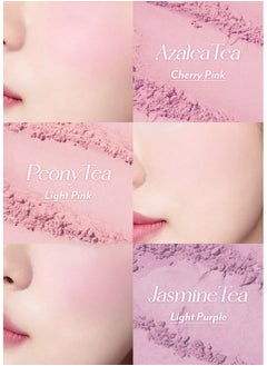 I'M MEME I'm Meme Palette - Afternoon Tea Blusher | Blossom Tea Blended, Cool Tone Blush for Cheek, Soft Pink, Peach, Lavender, 3 Shades Palette, Matte Powder Blush for Face&Cheeks, 0.4oz  - Image 2
