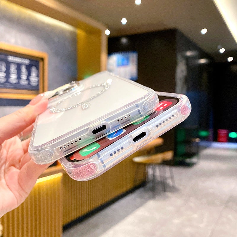 New Glitter Frame Magnetic Apple 16 Promax Phone Case Transparent 14 Suitable for iPhone 17 Gold Shield Protective Case - Image 5