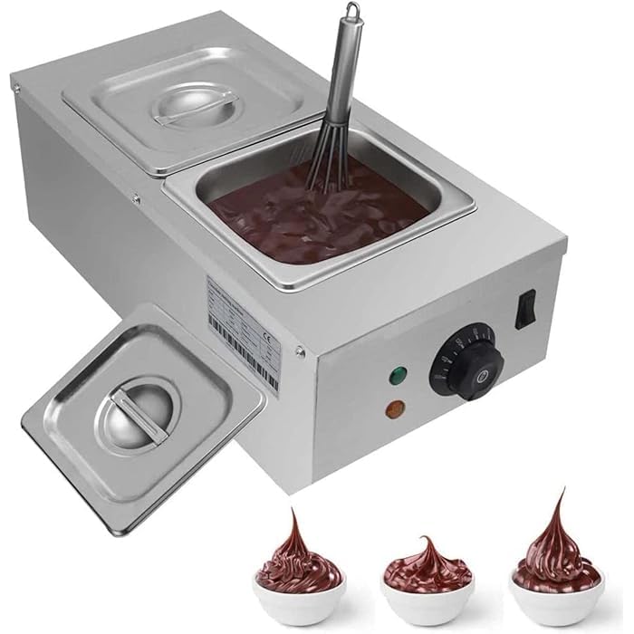 FROTH & FLAVOR Chocolate Melting Machine Pot Melter Warmer Double Tank Bain Marie Food Warmer 1+1 LTR - Image 5