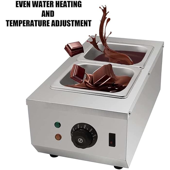 FROTH & FLAVOR Chocolate Melting Machine Pot Melter Warmer Double Tank Bain Marie Food Warmer 1+1 LTR - Image 2