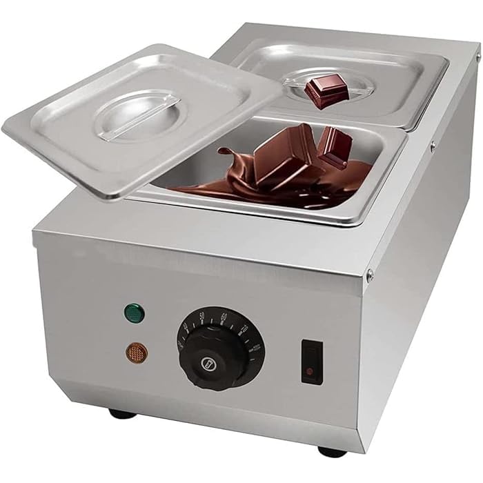 FROTH & FLAVOR Chocolate Melting Machine Pot Melter Warmer Double Tank Bain Marie Food Warmer 1+1 LTR - Image 1