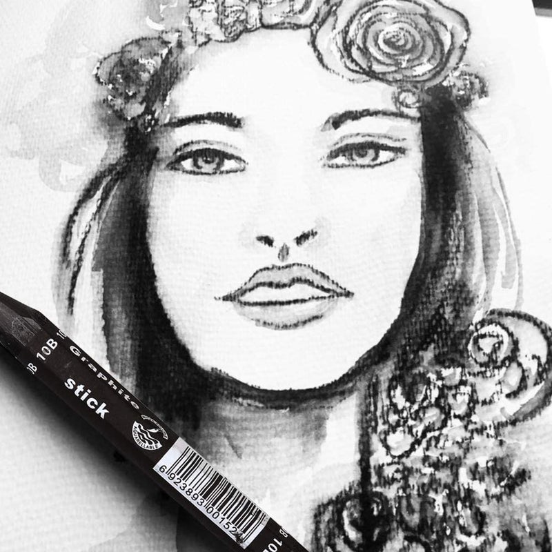 HIKIN SUPERMARKET HIKIN SUPERMARKET™ 3 Pcs 4B 6B 10B Graphite Stick Set Water Soluble Art Drawing Supplies for Sketch & Shading Artist Sketching Pencils  - Image 5